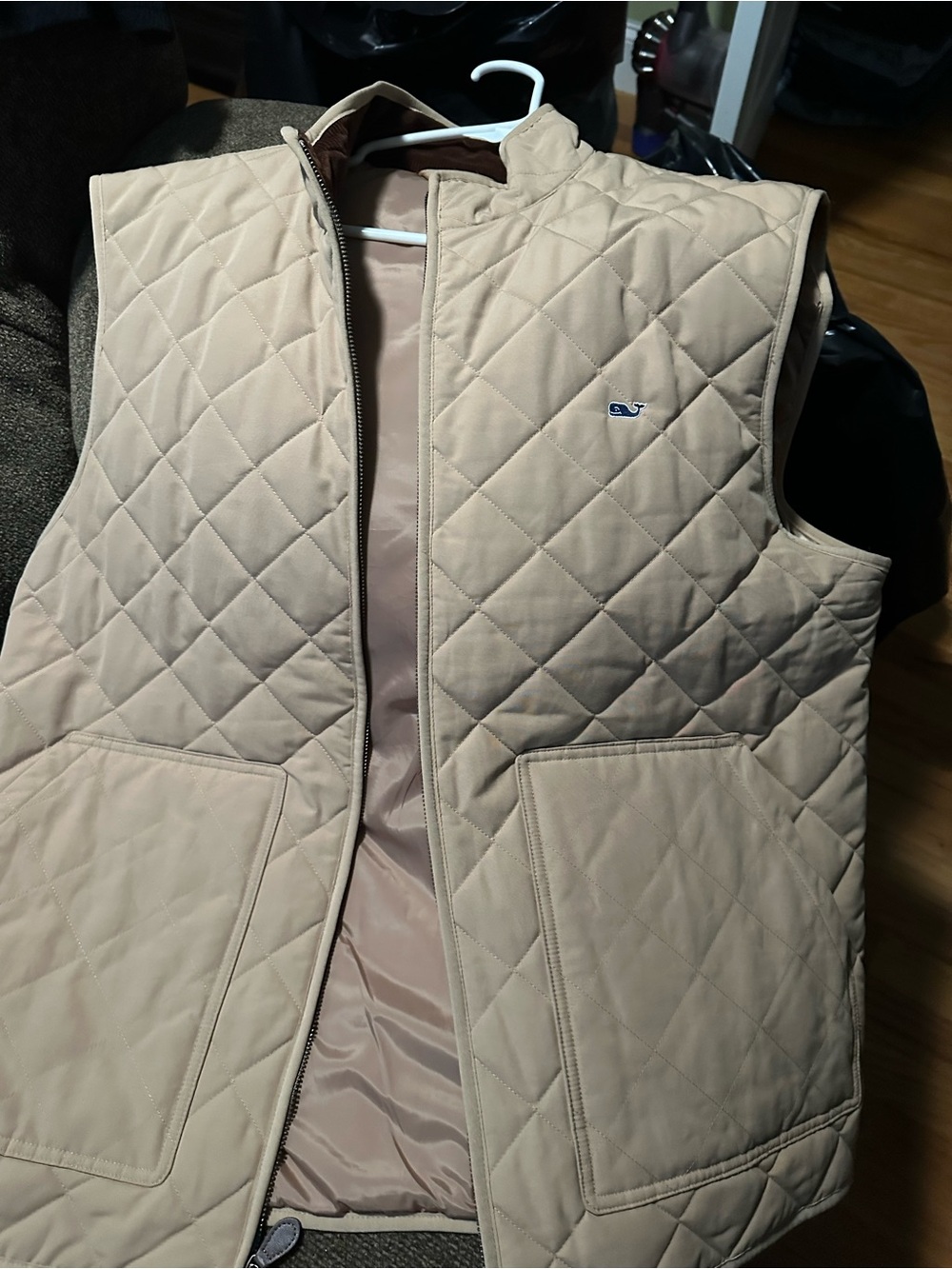 Vineyard Vines Quilted Tan Vest